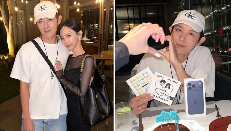 敖犬与老婆发发吃牛排大餐庆生。翻摄敖犬IG