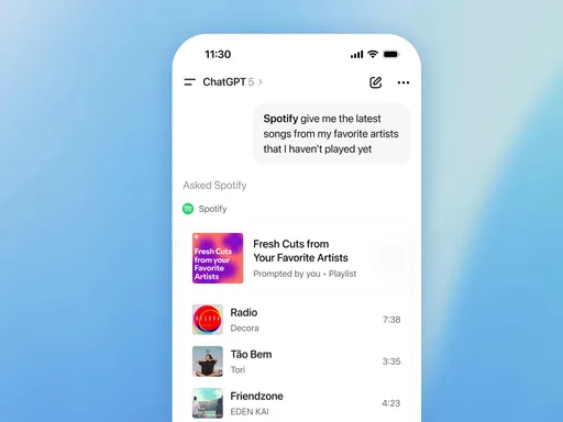 ChatGPT对话可呼叫App!Spotify、Canva首波上线