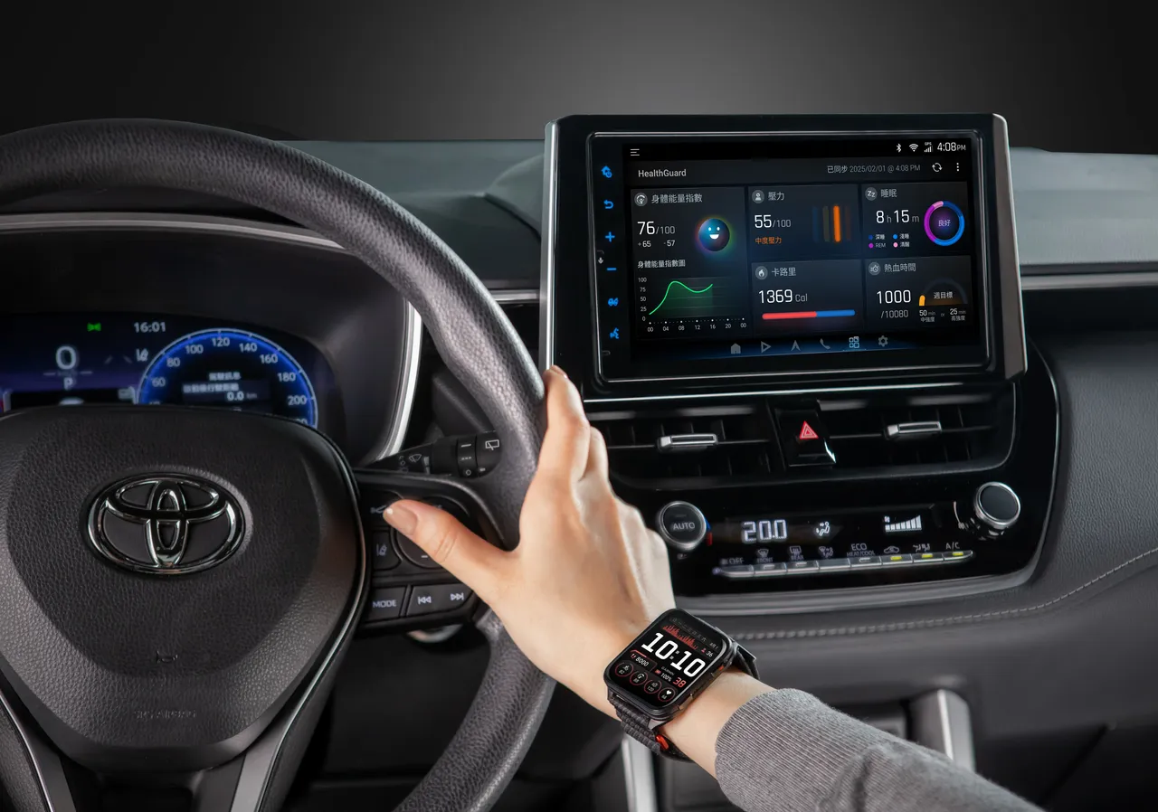 TOYOTA Drive⁺ Link跨界携手智慧穿戴品牌GARMIN,导入健康守护功能(HealthGuard)。业者提供