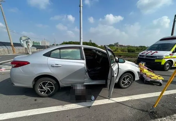 彰化永靖鄉鄉間小路發生死亡車禍。民眾提供