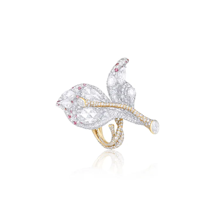 CINDY CHAO White Label Collection高級珠寶系列 四季葉片戒指。品牌提供