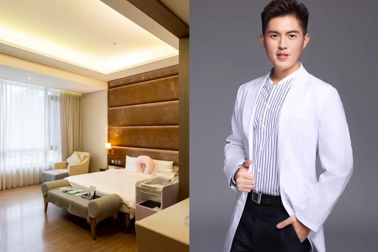 美麗人士產後護理之家擁有完善舒適的環境，還有型男婦產科醫師周維薪(圖右)進駐。翻攝畫面