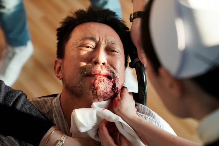 徐灝翔認為最挑戰的一幕是角色在臨終前滿嘴血漿、幾乎無法呼吸的場景大愛電視台提供