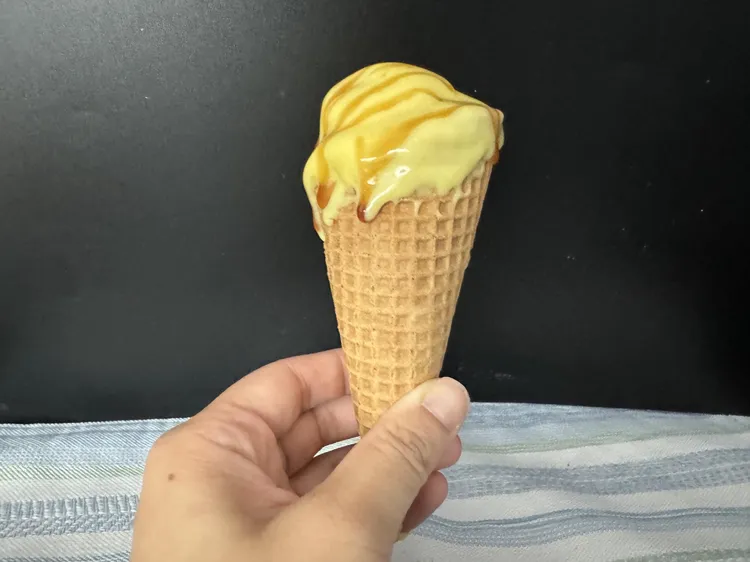 金盞花冰淇淋除了清涼消暑，亦能適時補充營養素。農業部提供