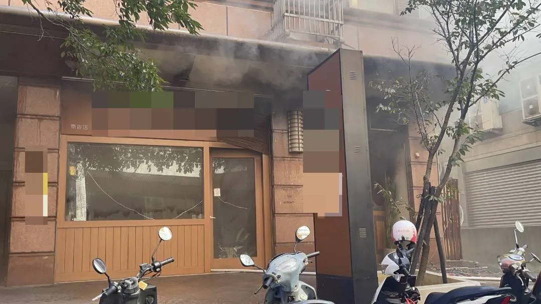 早餐店瓦斯气爆。桃园市消防局提供