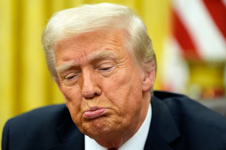 美國總統川普顯得患得患失。美聯社