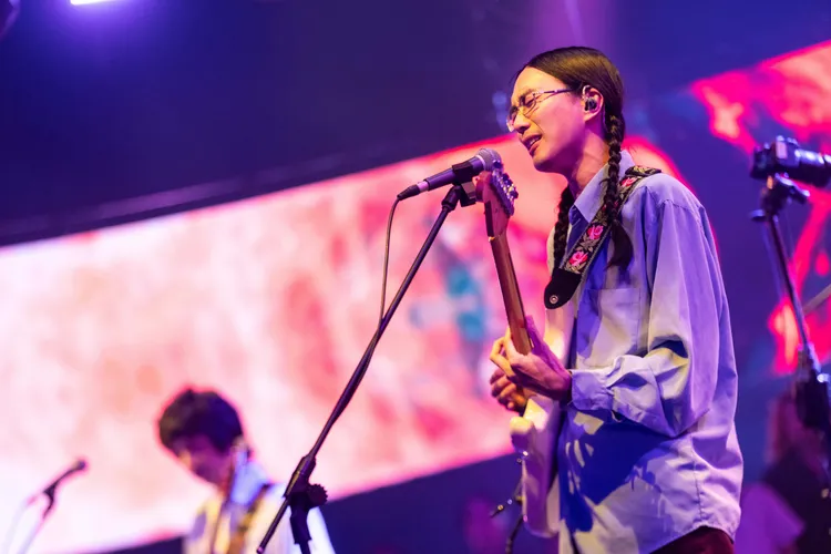 「百合花」樂團吉他手林奕碩。《樂團祭》提供