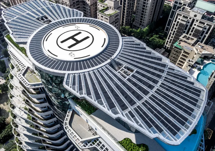 位於陶朱隱園豪宅頂樓的停機坪。陶朱隱園提供