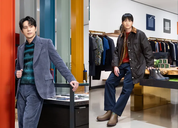 姚淳耀（左）、范少勳（右）合體演繹英倫時尚。品牌提供