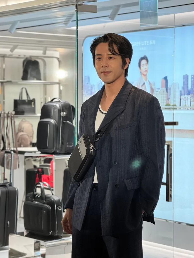 胡宇威今日出席TUMI新店開幕活動。張家玲攝