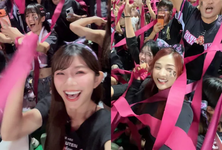 穎樂（左）和小紫。樂天桃猿提供