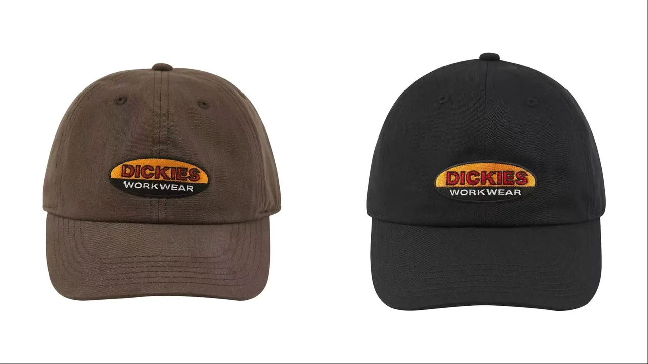 Dickies铁锈风棒球帽,各1380元。品牌提供