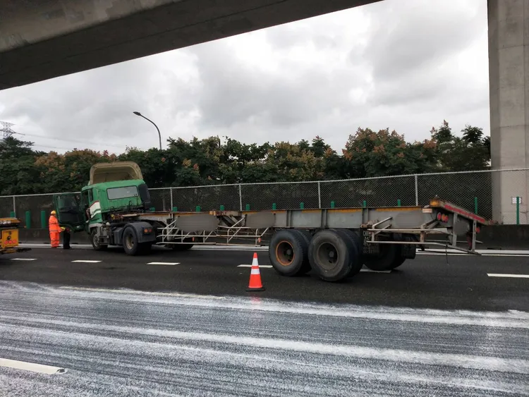 車禍現場。國道警方提供