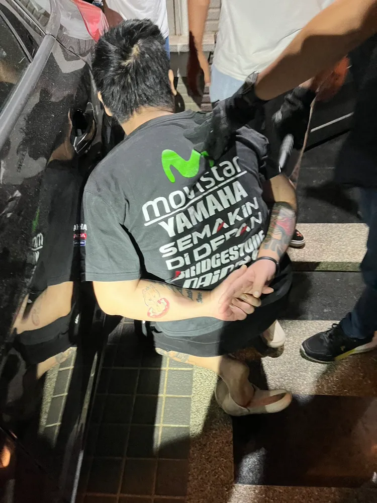 警方昨晚逮捕涉嫌殺人棄屍的洪姓男子。民眾提供