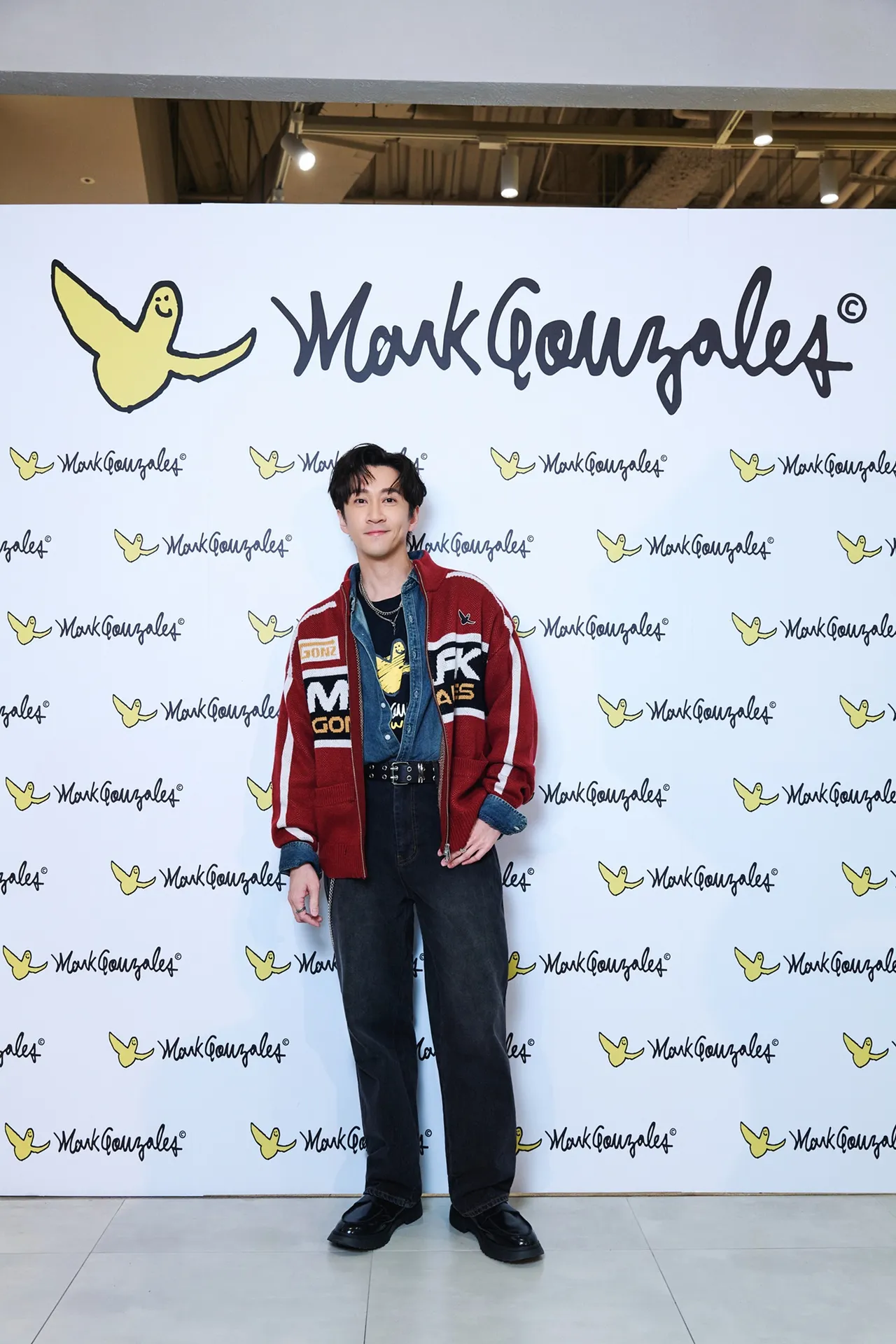 新婚人夫陈汉典今日出席 Mark Gonzales新品发表活动。品牌提供