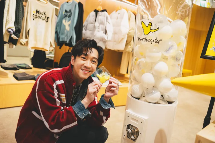 新婚人夫陳漢典今日出席 Mark Gonzales新品發表活動。品牌提供