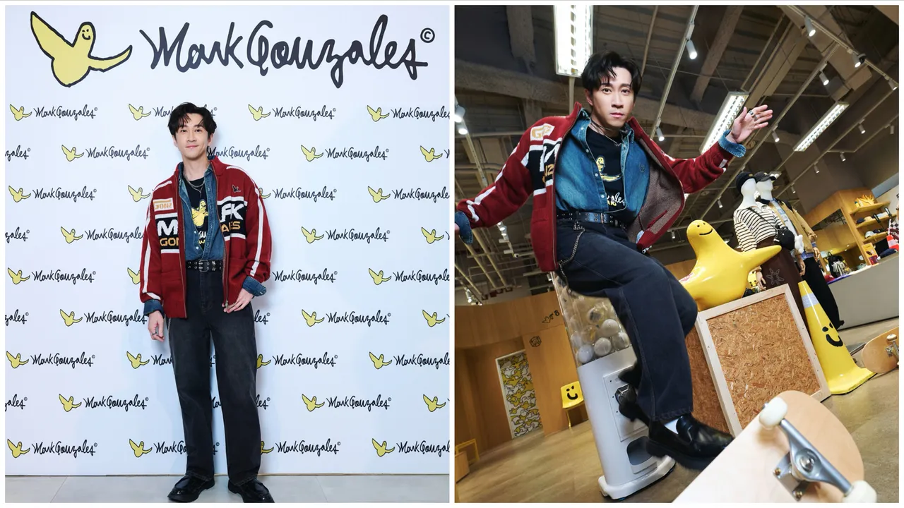新婚人夫陳漢典今日出席 Mark Gonzales新品發表活動。品牌提供