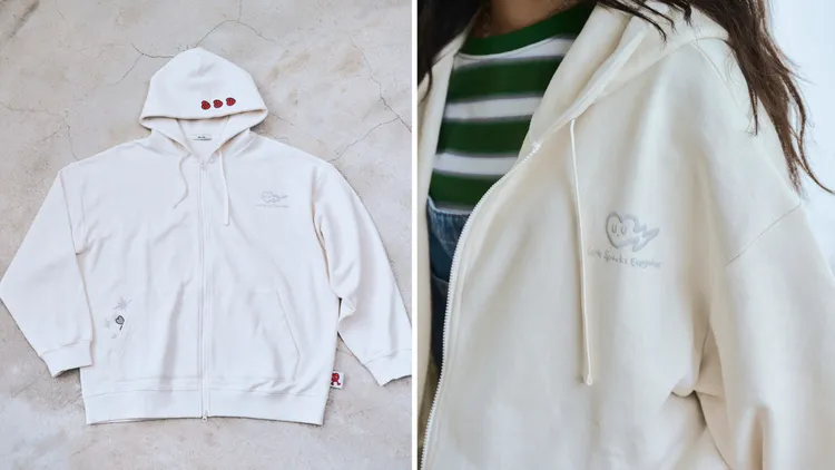 niko and …X Kurt Wu聯名系列拉鍊愛心刺繡連帽上衣，2290元。品牌提供