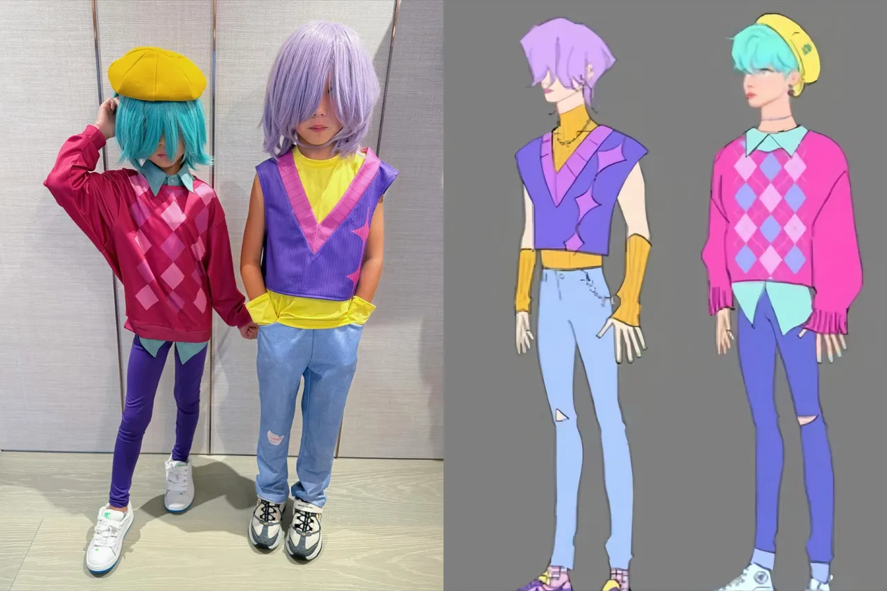 2个儿子另也变身《猎魔女团》中的人气男团「SajaBoys」成员。翻摄关颖IG