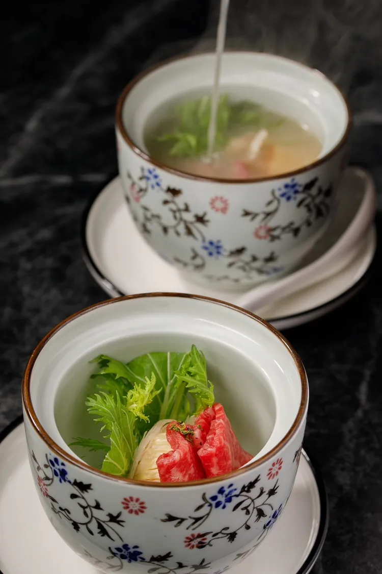 涮和牛牛肉湯。業者提供