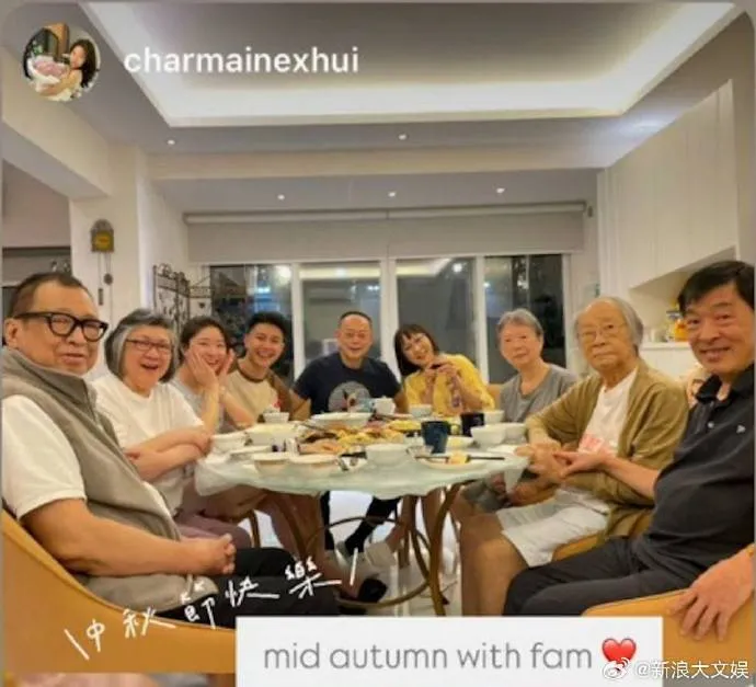 許紹雄女兒中秋節PO出IG限動，是許紹雄（左）最後一次露面。翻攝新浪大文娛微博