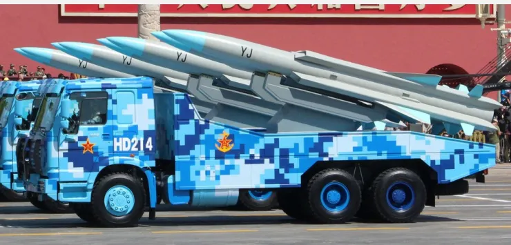 中国鹰击-12型反舰飞弹。翻摄解放军网