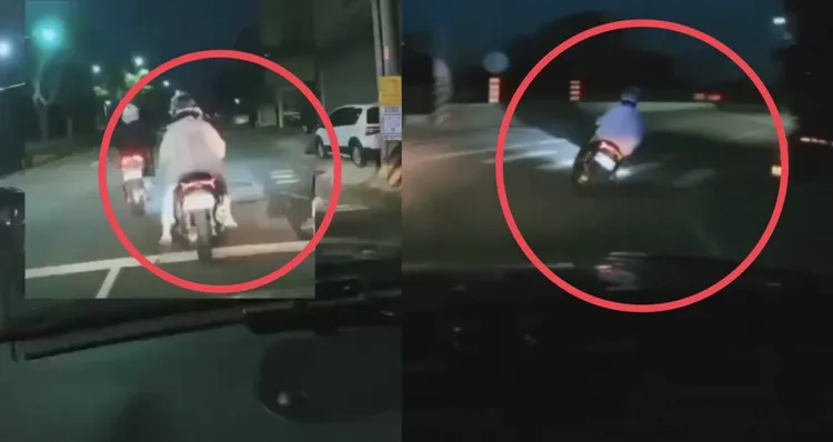 鄭姓男大生拒檢還跑給警察追,沿途不斷違規,最後吃下43張罰單。翻攝照片