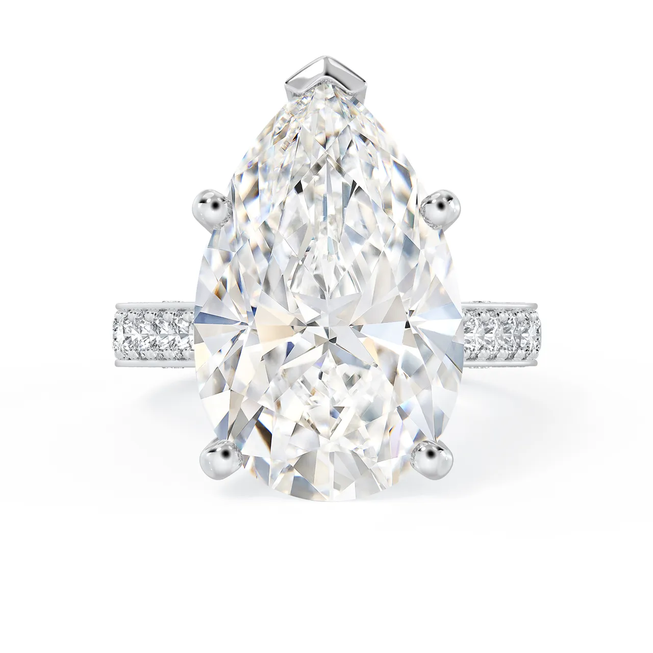 De Beers DB Classic 高级珠宝梨形切割钻石戒指,8500万元。品牌提供