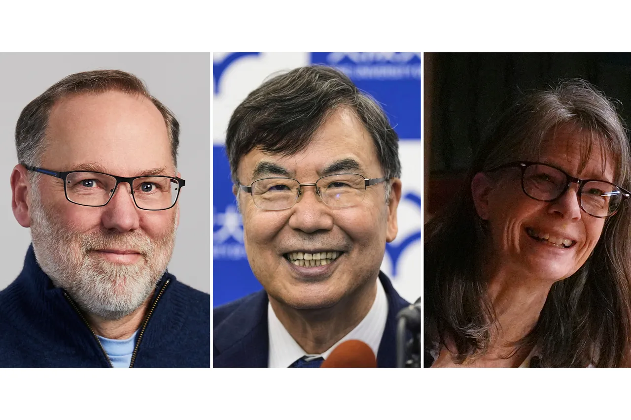 蓝斯德尔(左起)、坂口志文以及布朗柯共同荣获诺贝尔医学奖。美联社