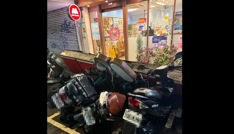 3部機車遭殃。翻攝畫面