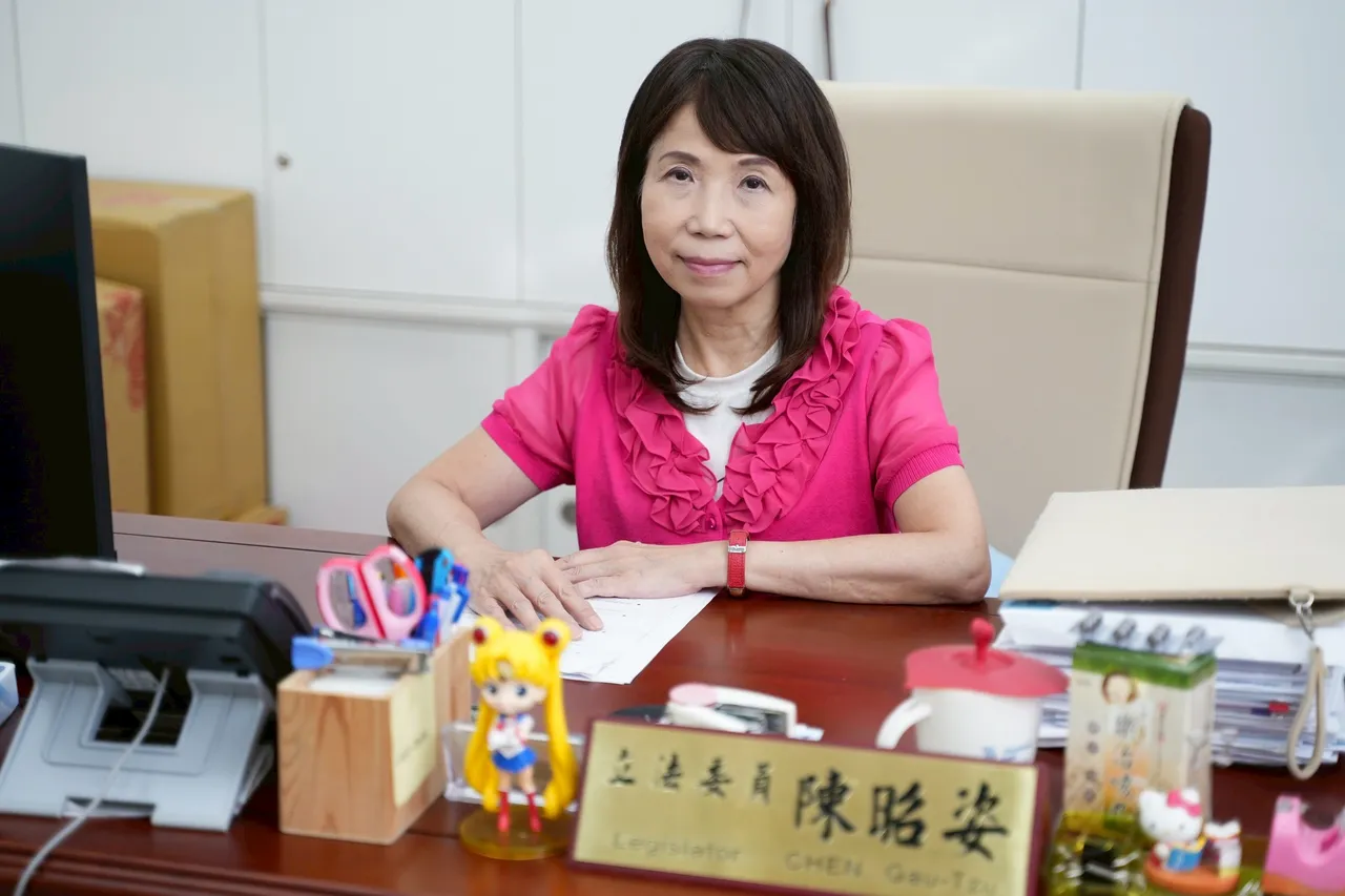 民众党立委陈昭姿接受《壹苹新闻网》专访。彭欣伟摄