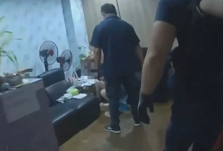 警方現場查緝。翻攝畫面