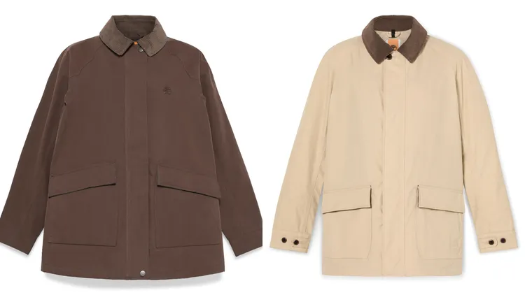 Timberland棉質防水巴恩外套，各7500元。品牌提供