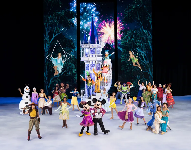 《冰上迪士尼》2026年2月12日至14日登上台北小巨蛋,史上最多角色齐聚。宽宏艺术提供