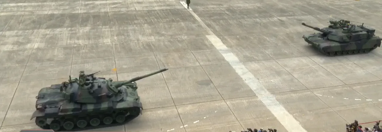 M1A2T交接典礼。翻摄自国防部发言人脸书