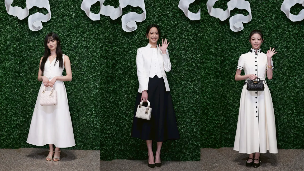 韓寧（左起）、陳庭妮、詹子萱今日出席Dior 2026早春度假系列發表。彭欣偉攝
