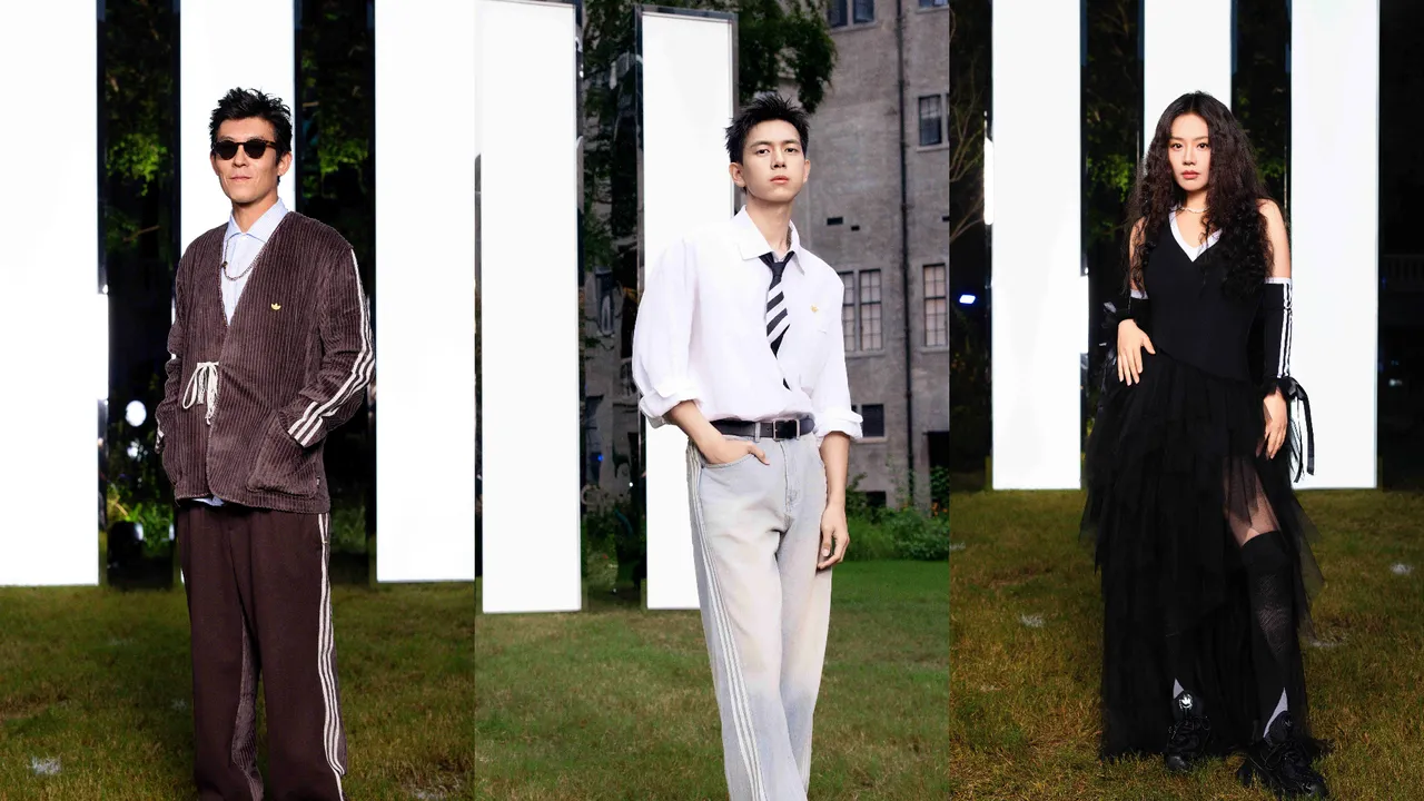 陳冠希(左起)、李現、馬思純現身adidas大秀。品牌提供