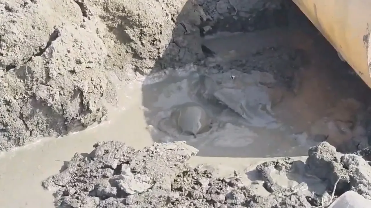 江和树说,上午到雾峰掩埋场查看,现场仍在出水,臭气薰天。江和树提供