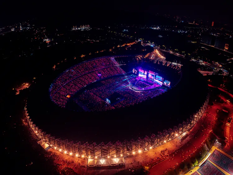 BLACKPINK分別於2023、2025年登世運開唱，累積4場演出，創K-POP藝人之最。Live Nation Taiwan提供