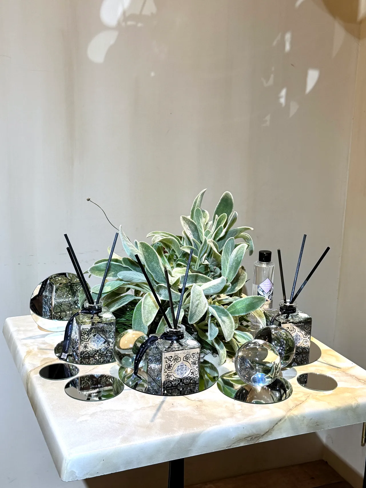 Rose et Marius室内扩香精装版， 200ml／3880元；室内扩香补充瓶，200ml／2380元。张家玲摄