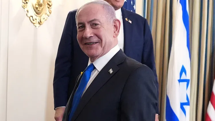 尼坦雅胡志得意滿。美聯社