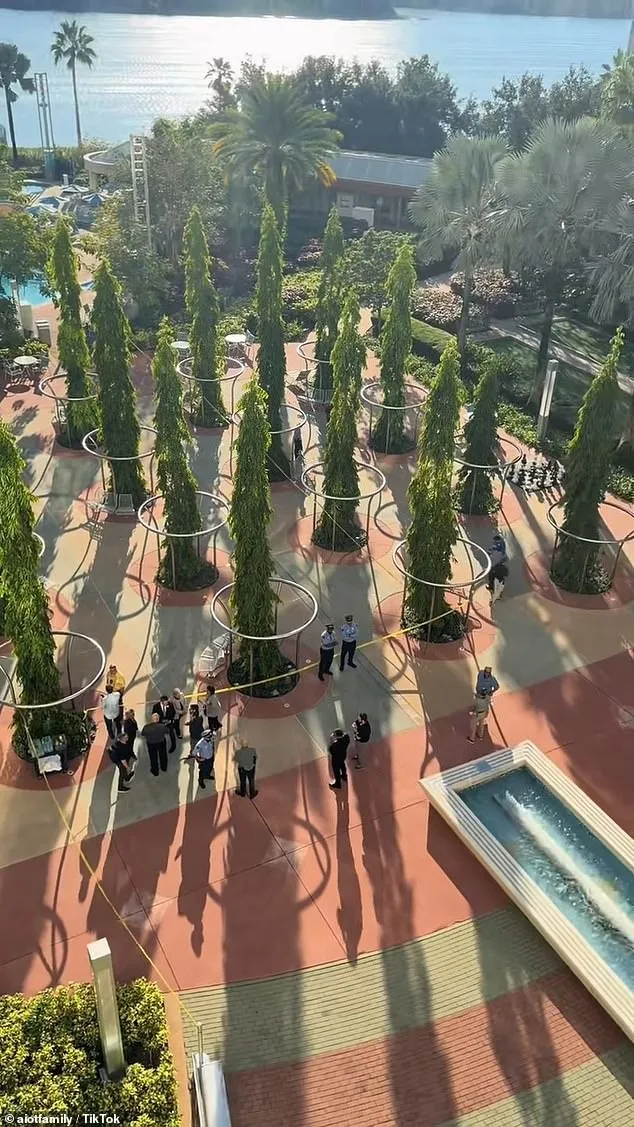 遊客看到大批警員聚集在案發現場。翻攝自每日郵報