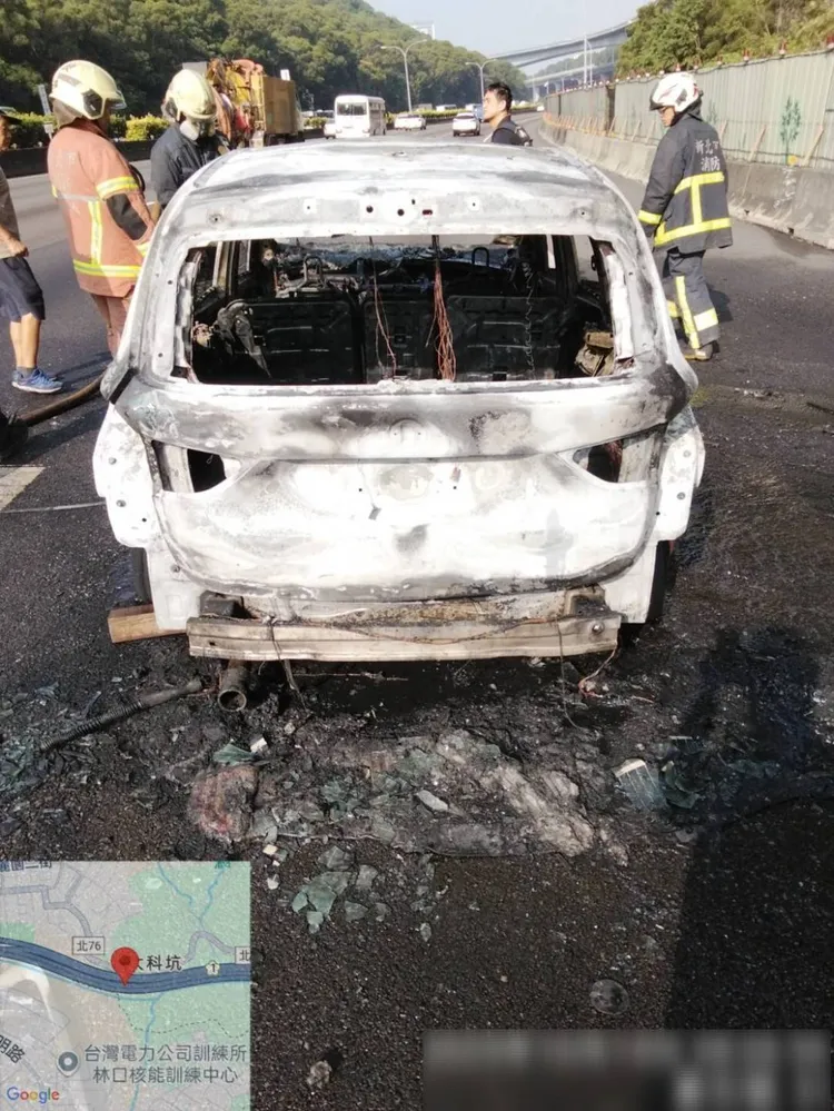 火燒車於7時56分火勢撲滅，後方回堵約6公里。