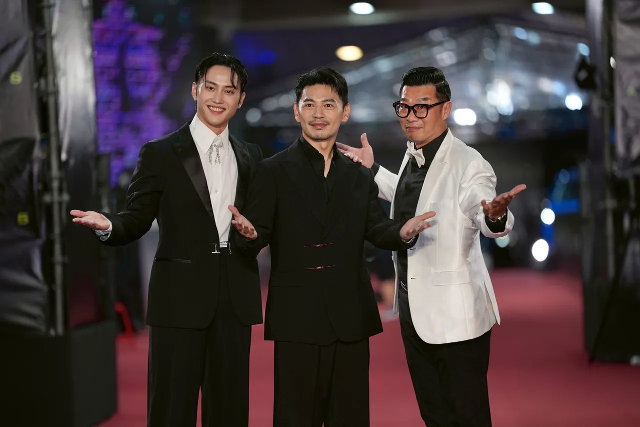 范少勋(左起)与阿Ken、马力欧。摄影中心摄