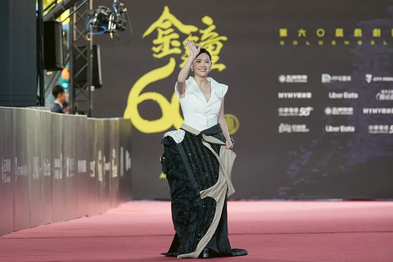 金钟奖典礼主持人曾宝仪。摄影中心摄
