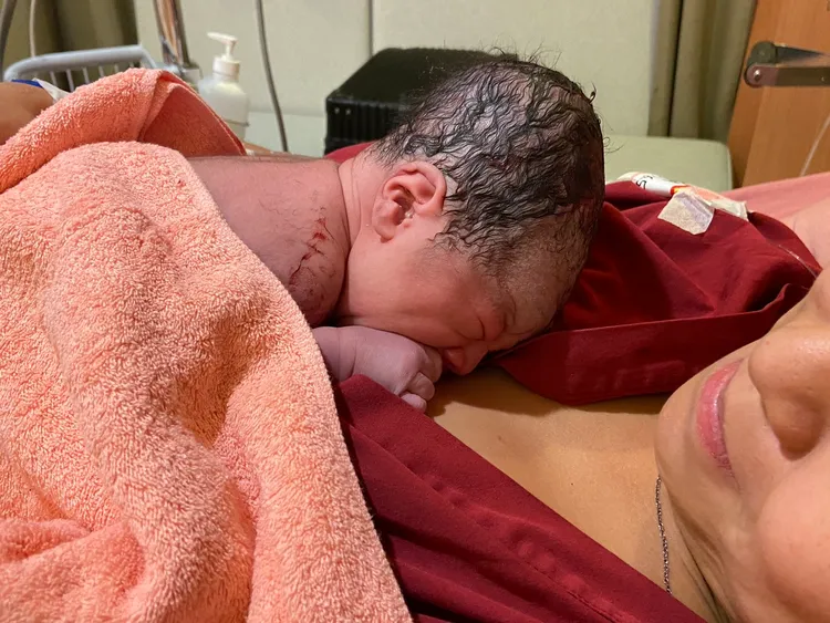 茂盛醫院2025年第2位國慶寶寶是李小姐在8時42分產下的男寶。茂盛醫院提供