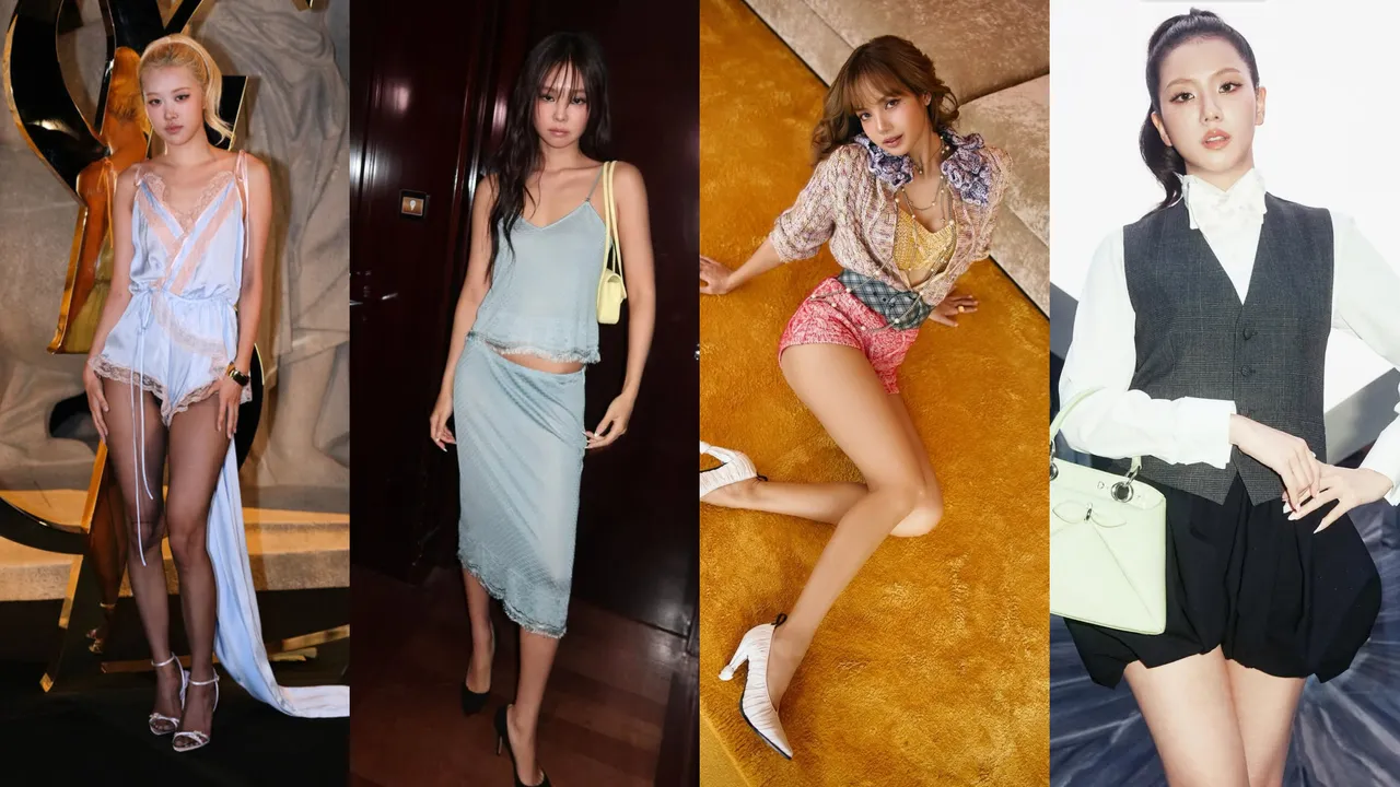 BLACKPINK全員現身巴黎時裝周,前財經主播朱琦郁形容4人穿出了「經濟不景氣」的主題,獲得破萬網友認同。品牌提供、翻攝IG