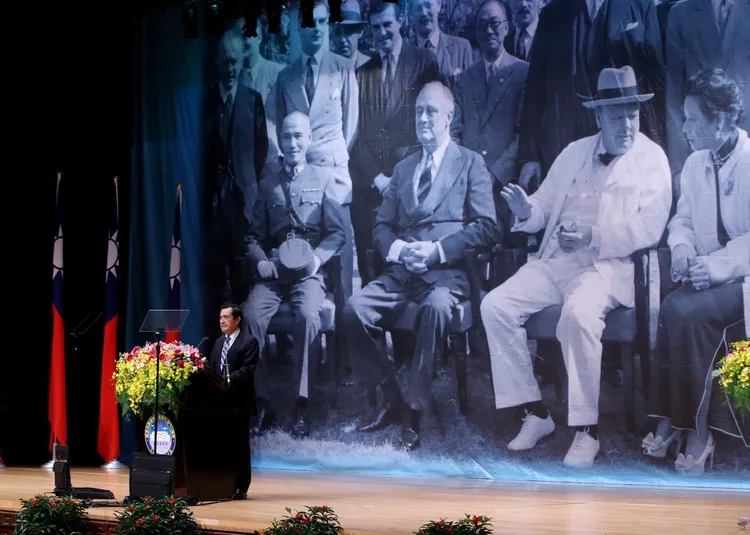 前總統馬英九出席光復節80周年相關紀念活動。馬英九臉書