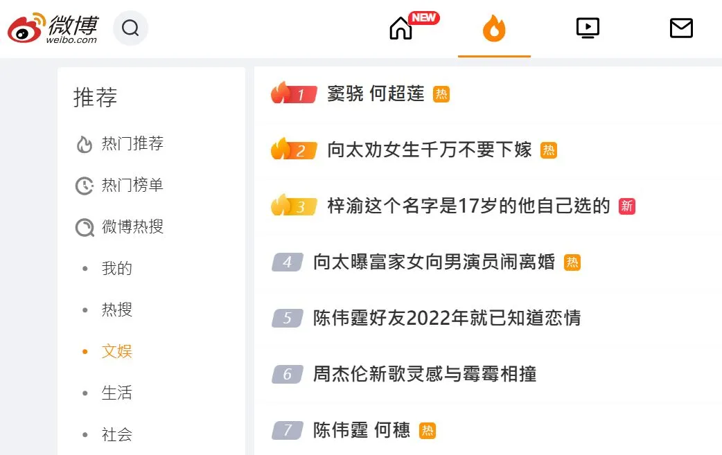 向太爆料以及何超莲窦骁都上了热搜。翻摄微博