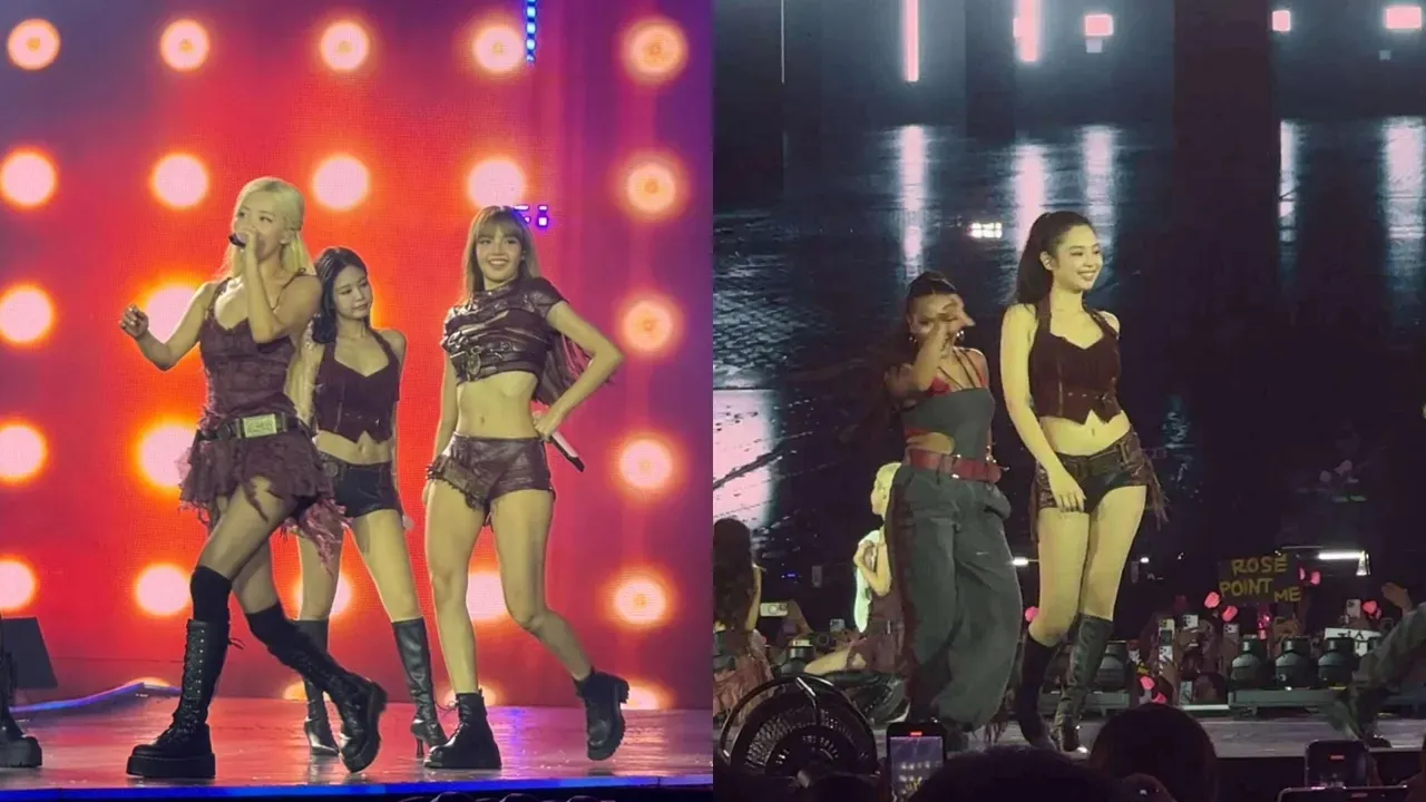 Lisa(左图右)、Jennie(左图中、右图右)在高雄场时就换上D+AF靴款。读者提供